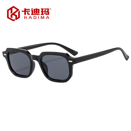 Square Rice Nails New Personality Retro Small Frame Sunglasses Cross Border European and American Men's Hong Kong Style Sunglasses Fashion Suneye