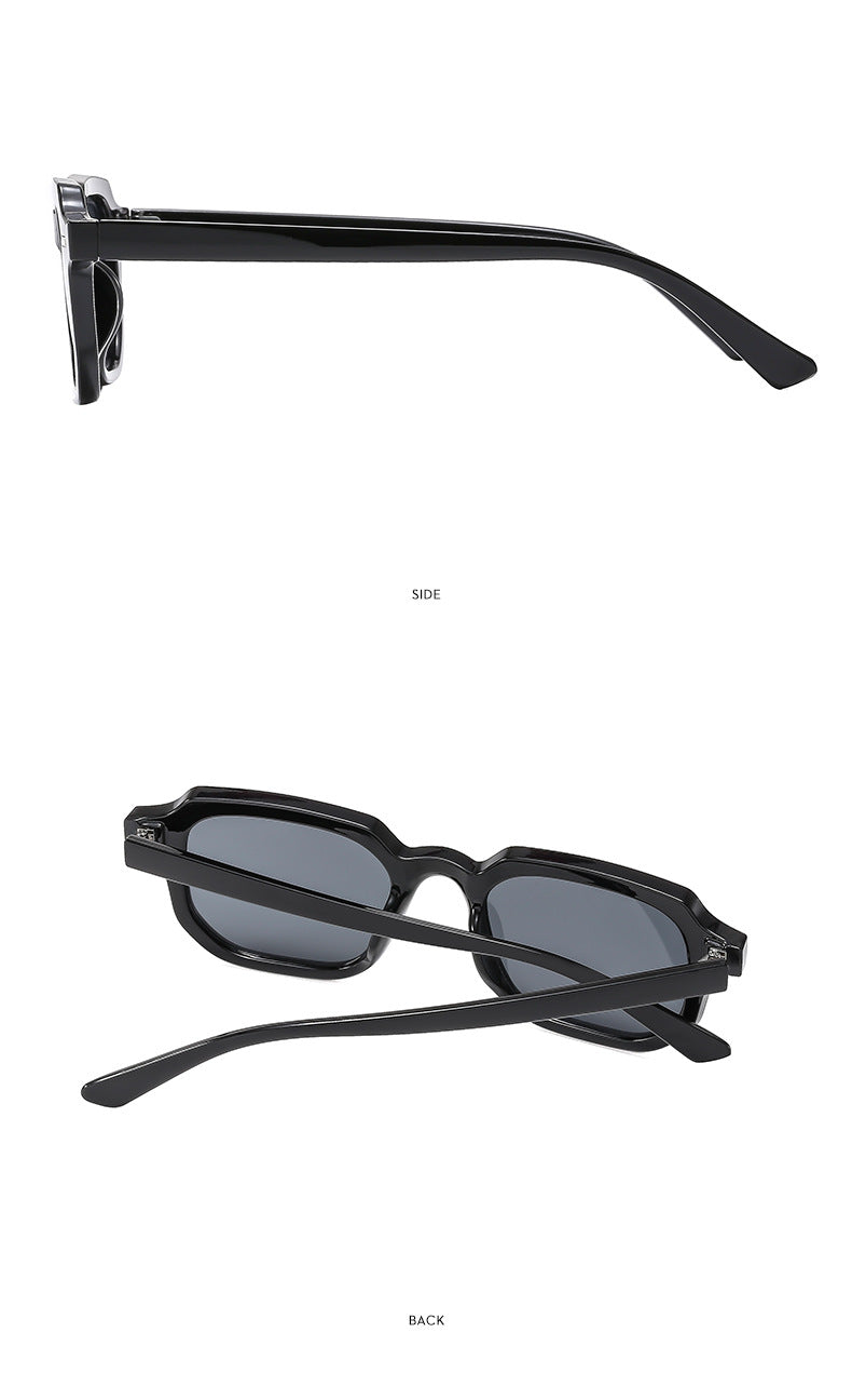 Square Rice Nails New Personality Retro Small Frame Sunglasses Cross Border European and American Men's Hong Kong Style Sunglasses Fashion Suneye